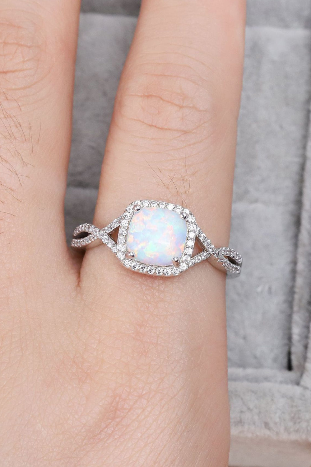 Honeybee Mumford's Opal Contrast Crisscross Ring