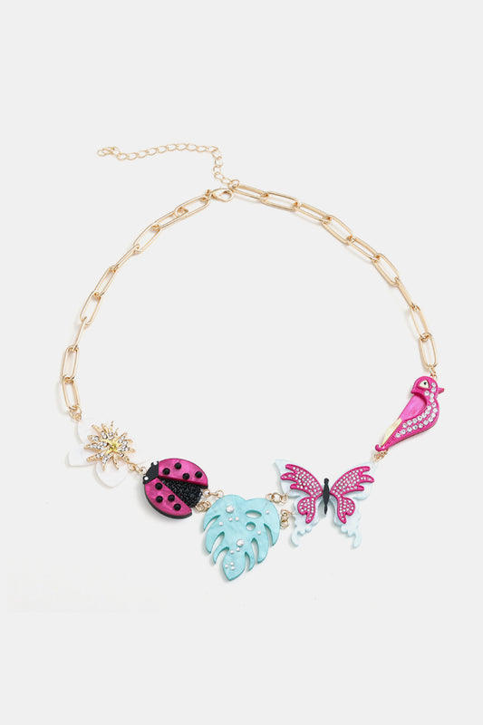 honeybee Mumford's Rhinestone Multi-Charm Necklace