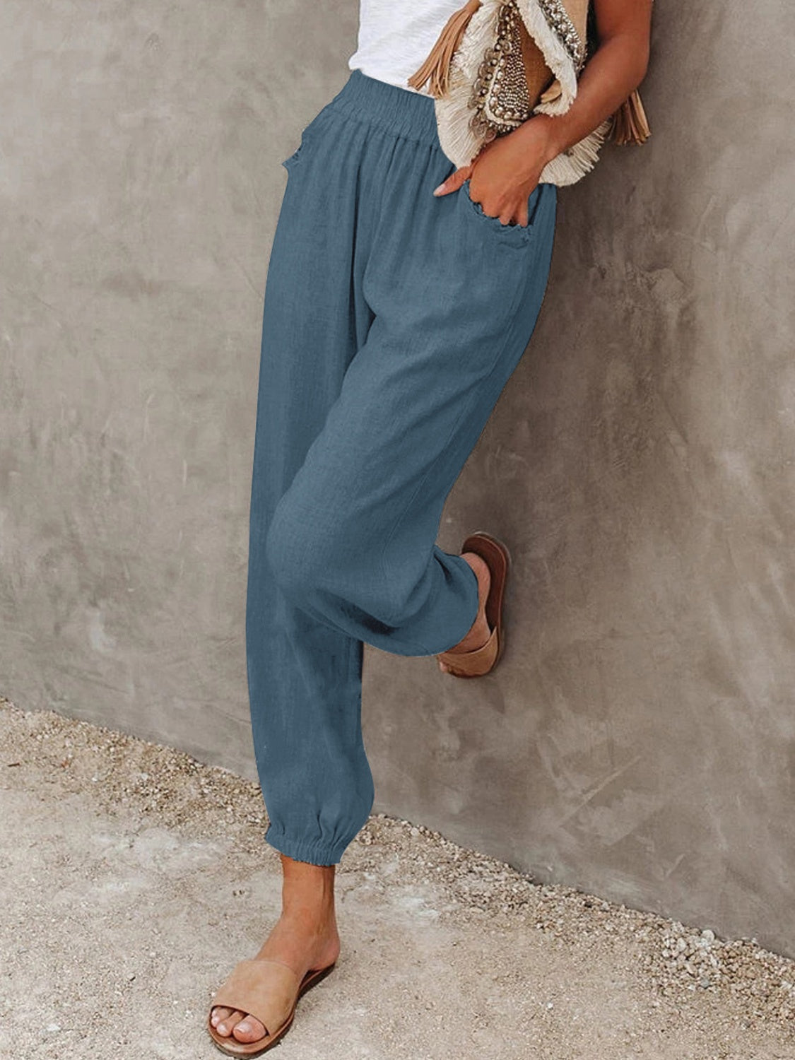 Honeybee Mumford's High Waist Cropped Pants