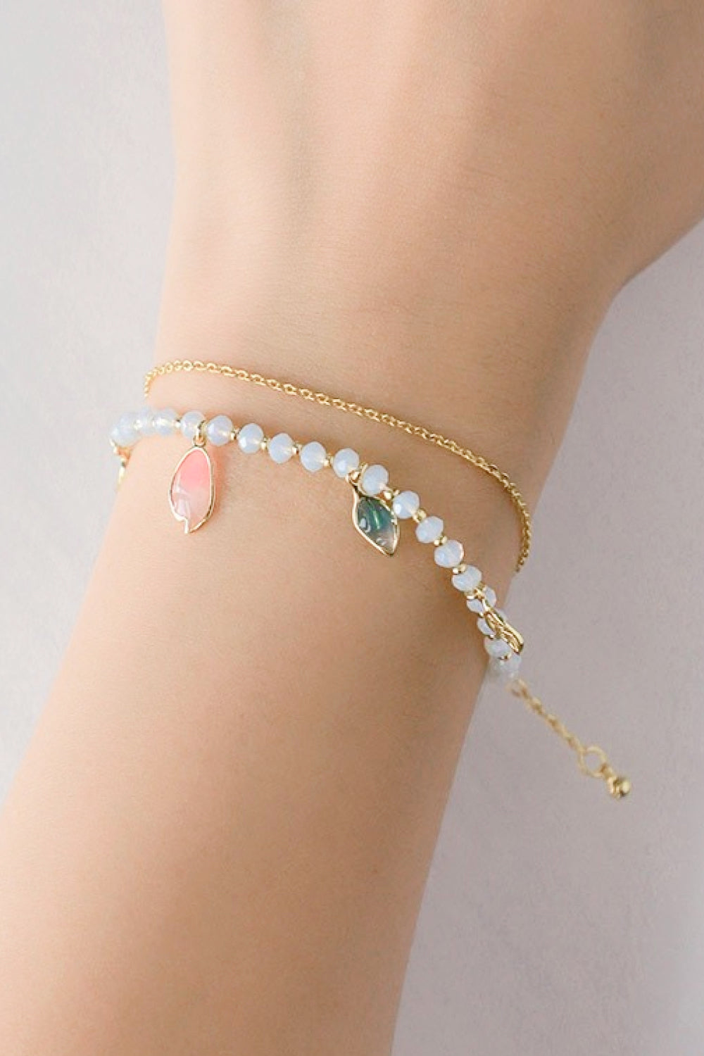 honeybee Mumford's Leaf Charm Layered Bracelet