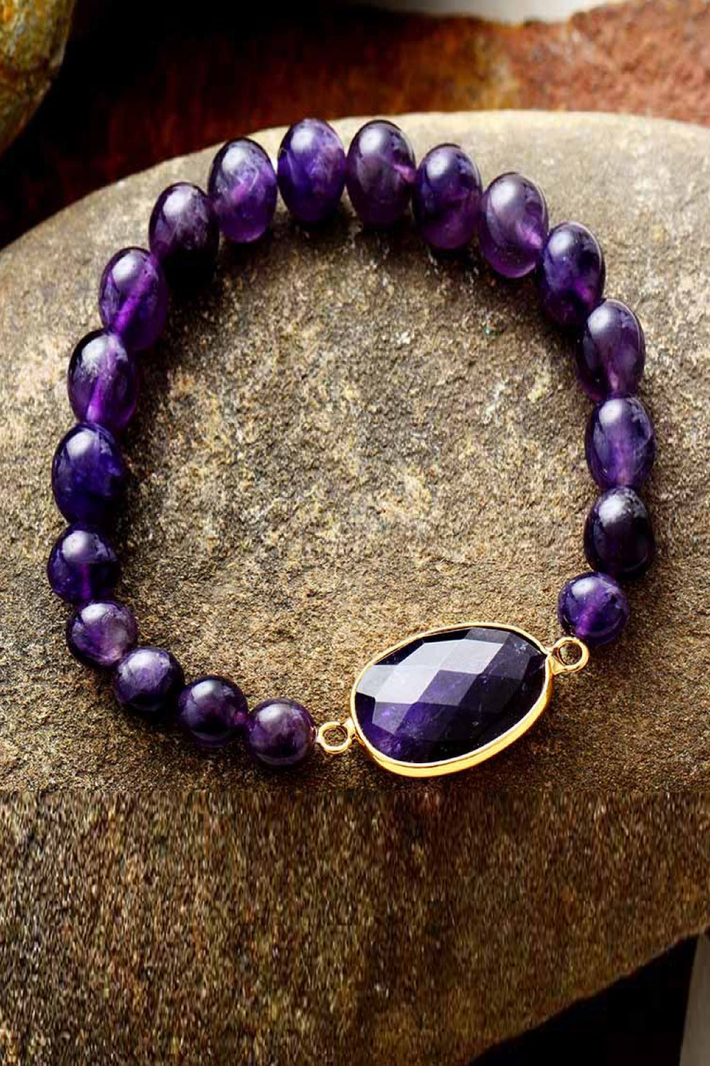 honeybee Mumford's Amethyst Beaded Bracelet