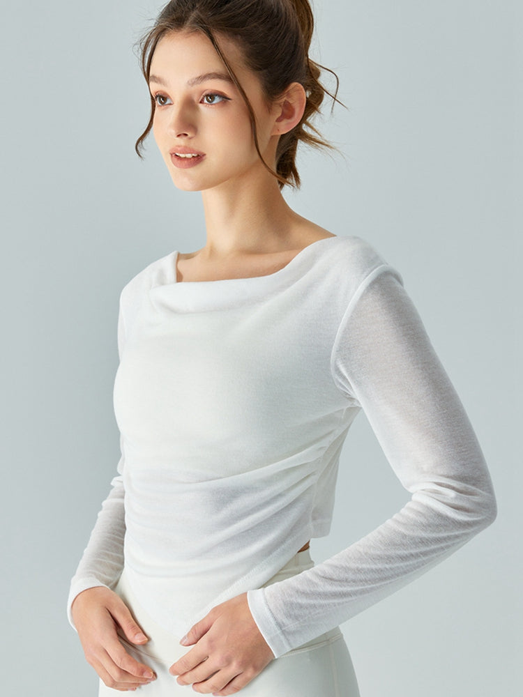 Honeybee Mumford's Cowl Neck Long Sleeve Sports Top