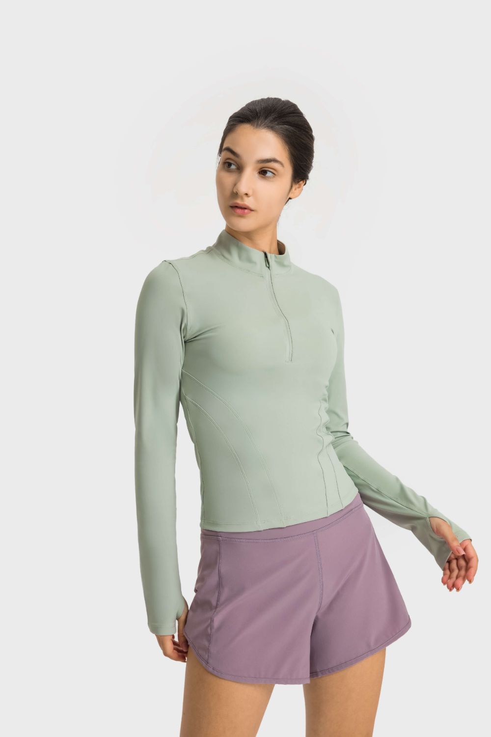 Honeybee Mumford's Half Zip Thumbhole Sleeve Sports Top