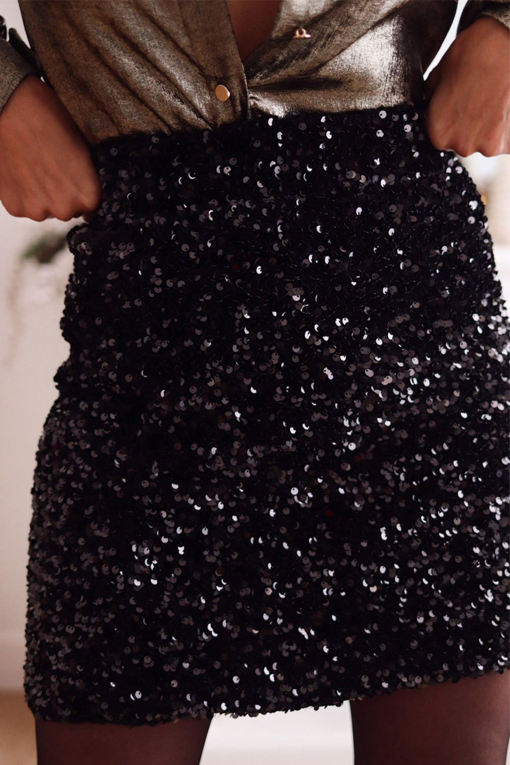 Honeybee Mumford's Sequin Mini Skirt