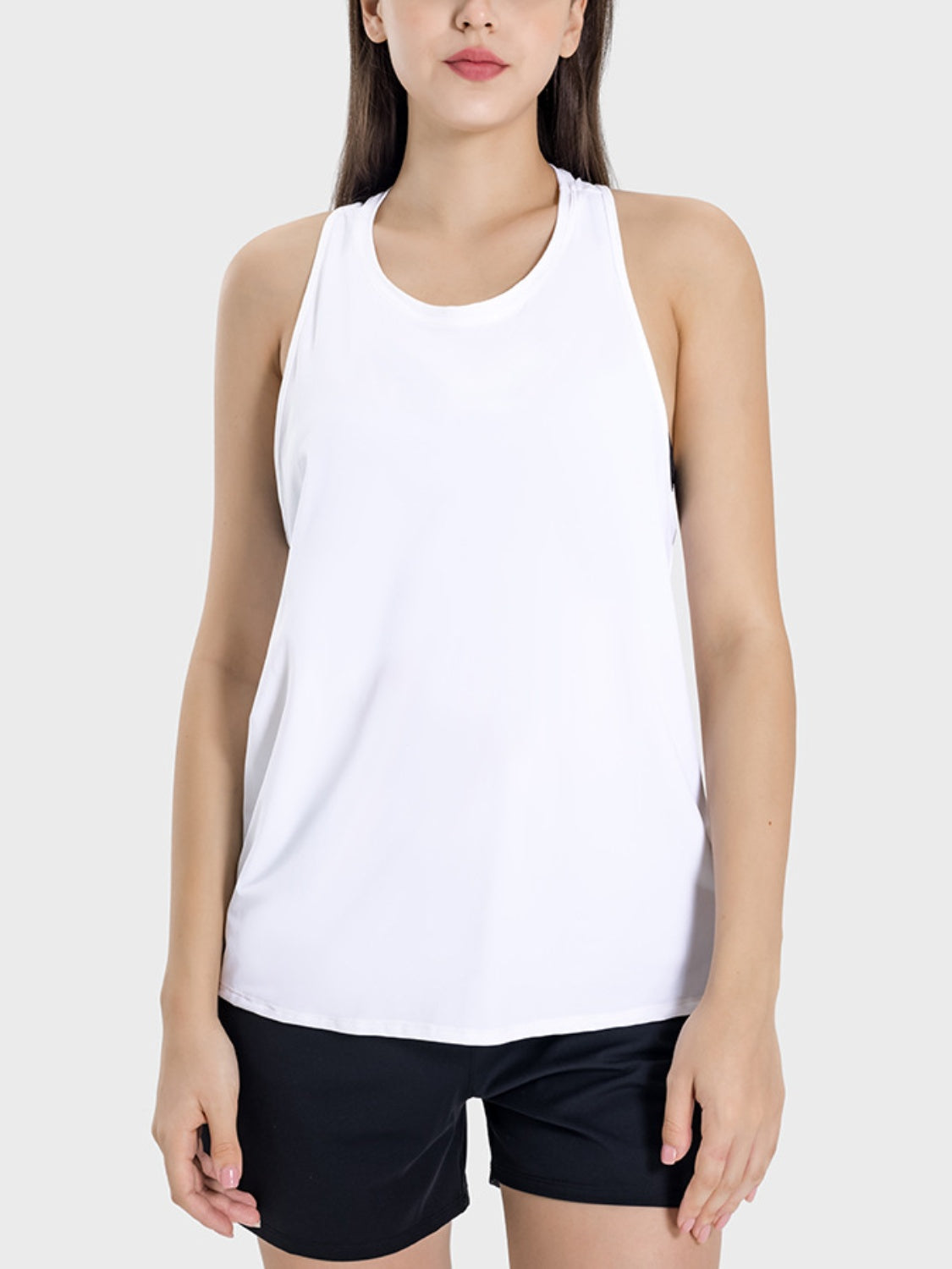 Honeybee Mumford's Round Neck Wide Strap Active Tank