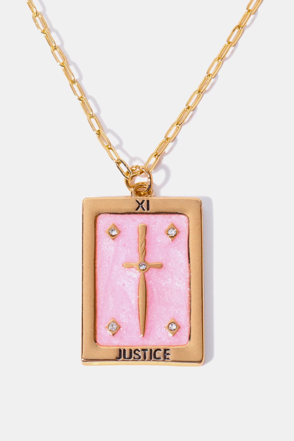 Honeybee Mumford's Tarot Card Pendant Copper Necklace