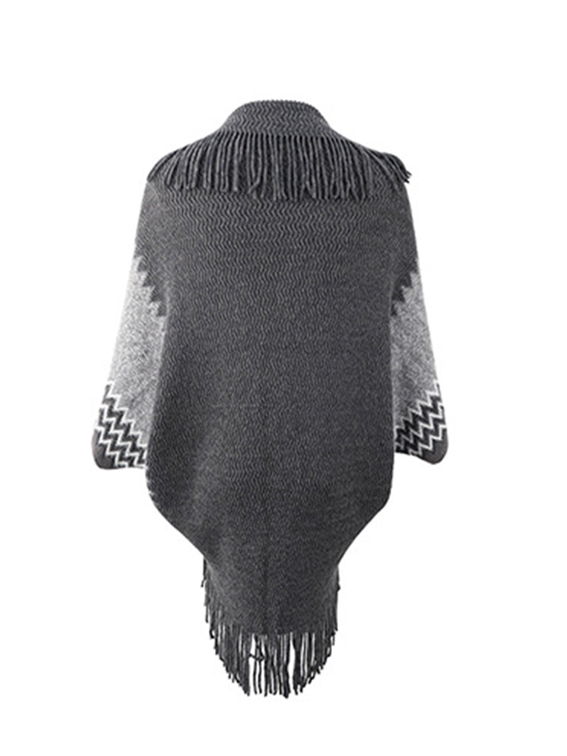 Honeybee Mumford's Geometric Fringe Open Front Cardigan