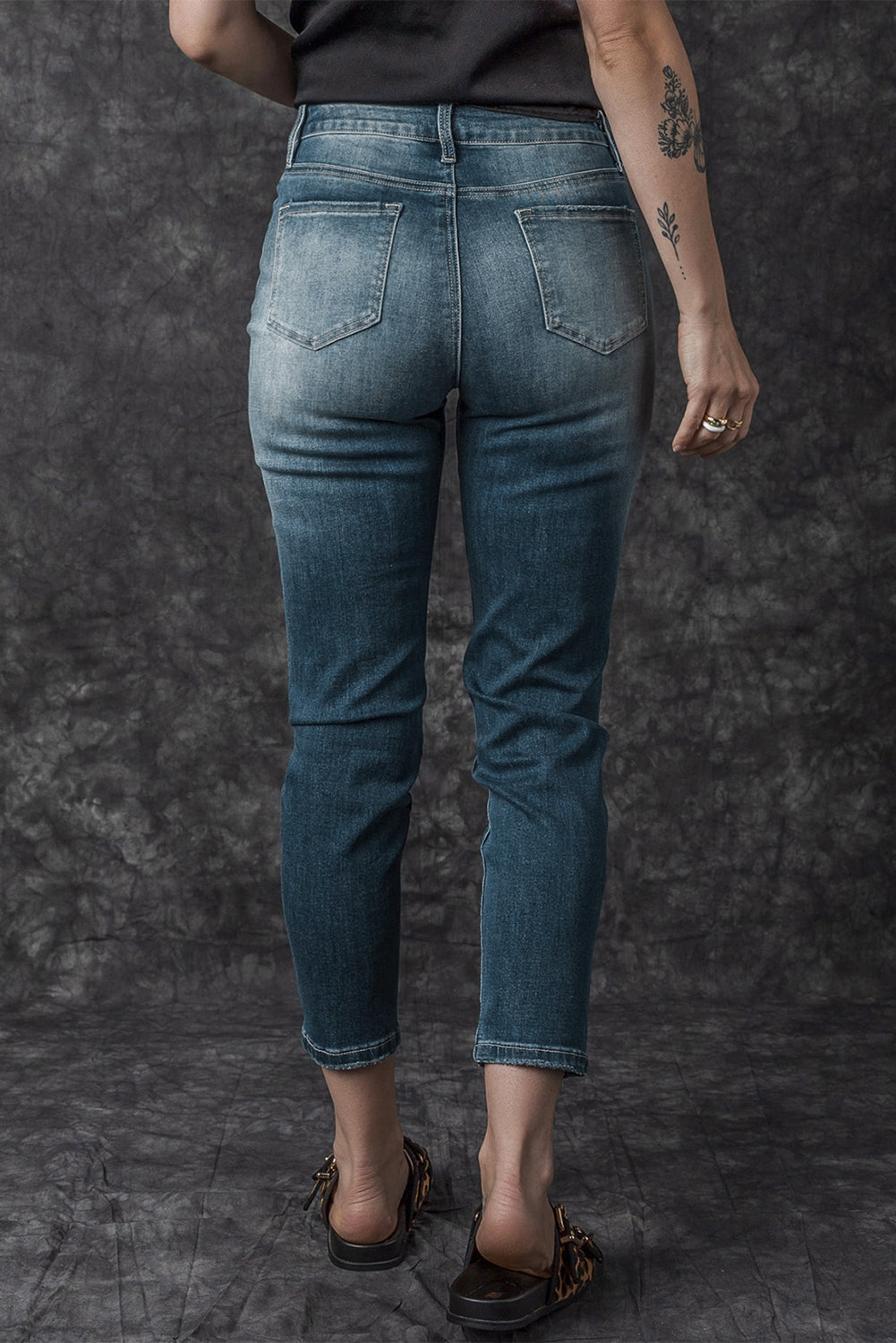 Honeybee Mumford's Blue Distressed Ripped Skinny Jeans