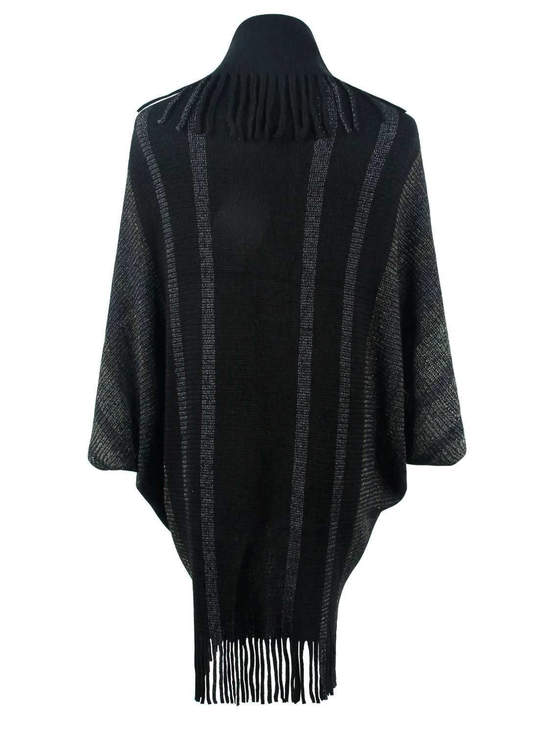 Honeybee Mumford's Fringe Detail Open Front Poncho