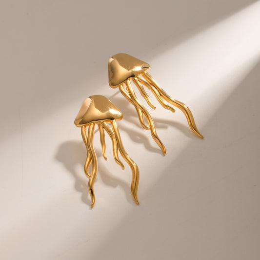 honeybee Mumford's 18K Gold-Plated Jellyfish Earrings