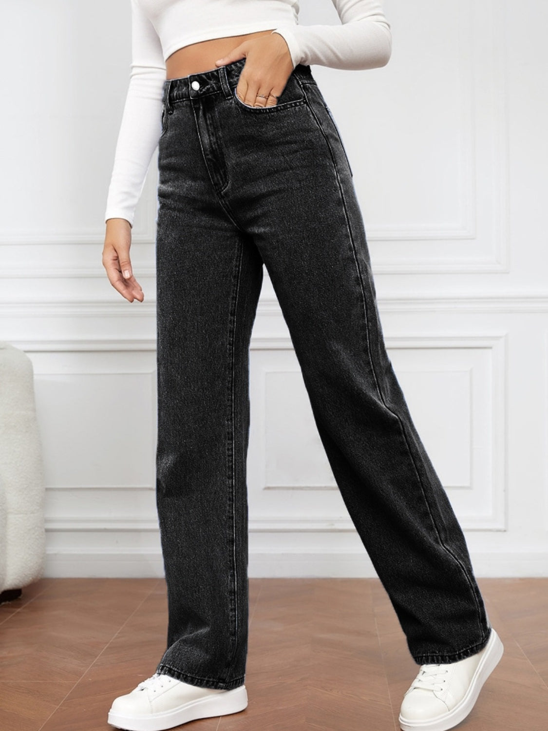 Honeybee Mumford's High Waist Straight Jeans