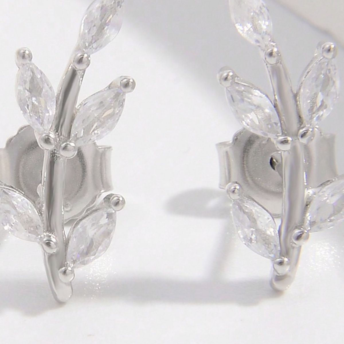 Honeybee Mumford's Sterling Silver Leaf Shape Earrings