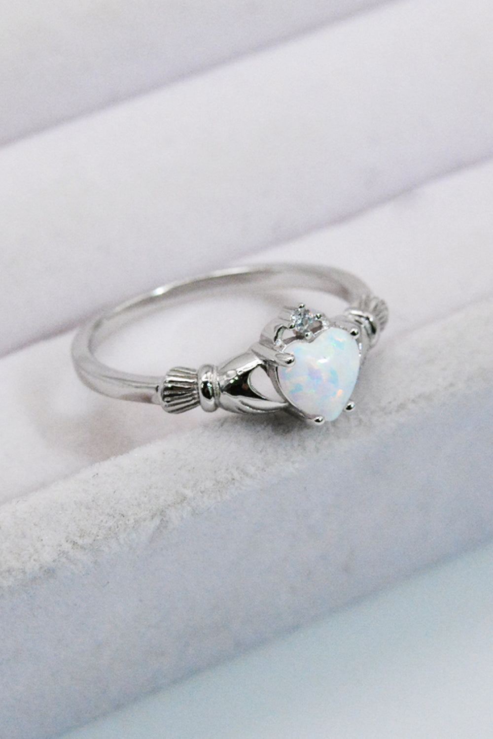 Honeybee Mumford's Silver Heart Opal Ring