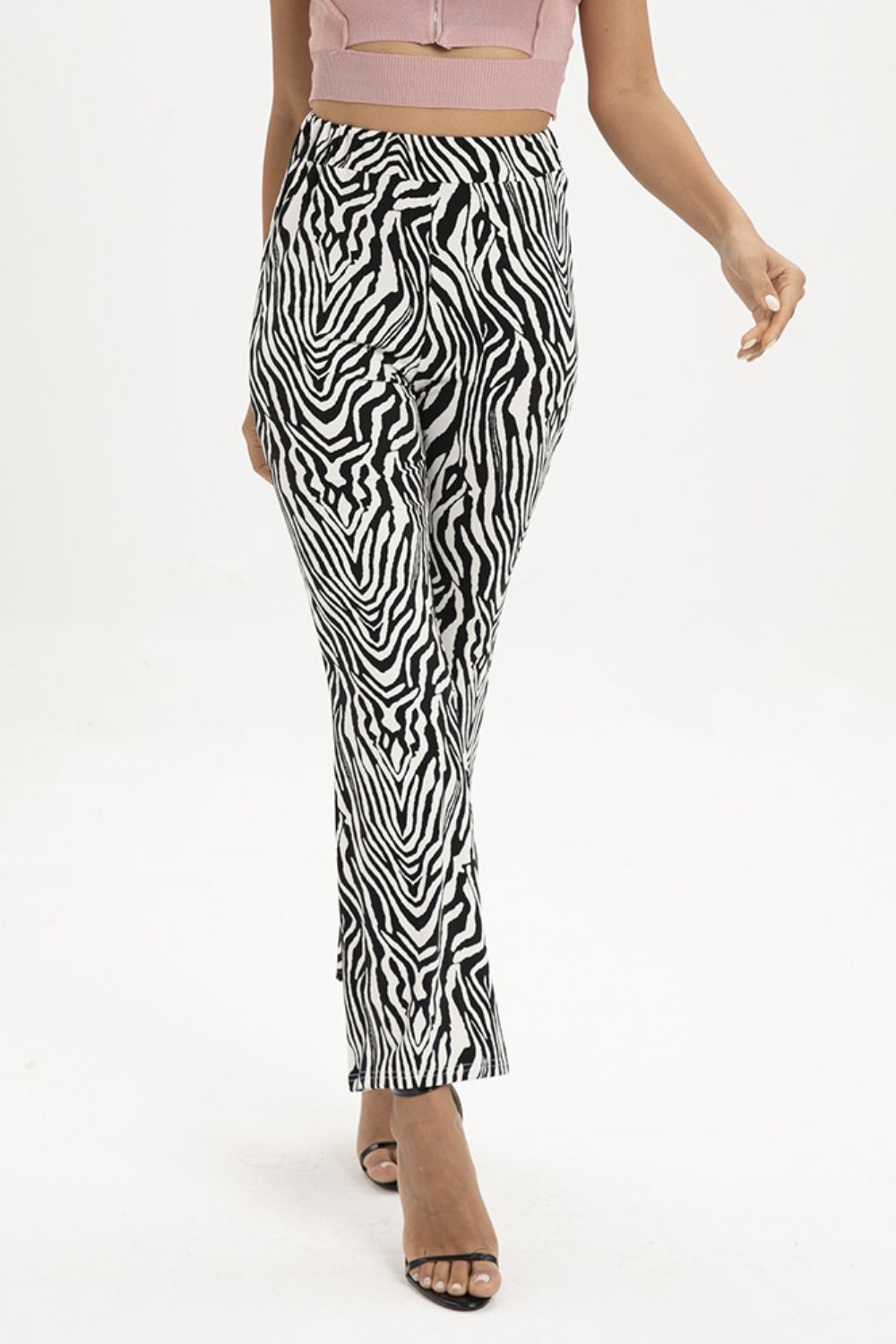 Honeybee Mumford's Zebra Print Straight Leg Pants