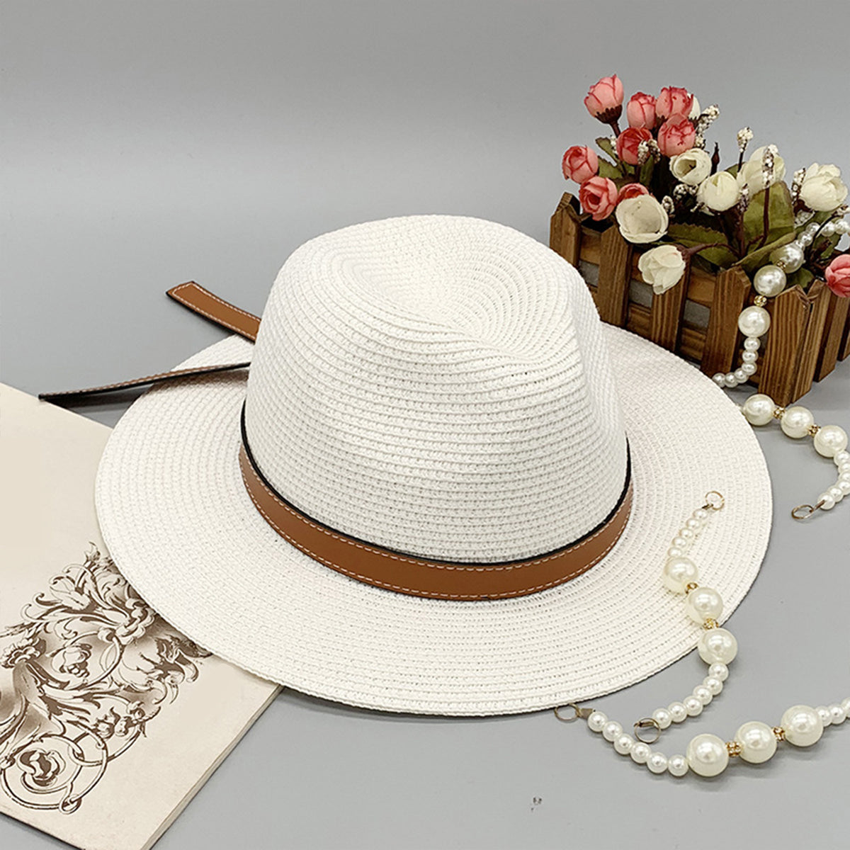 Honeybee Mumford's Wide Brim Paper Braided Hat