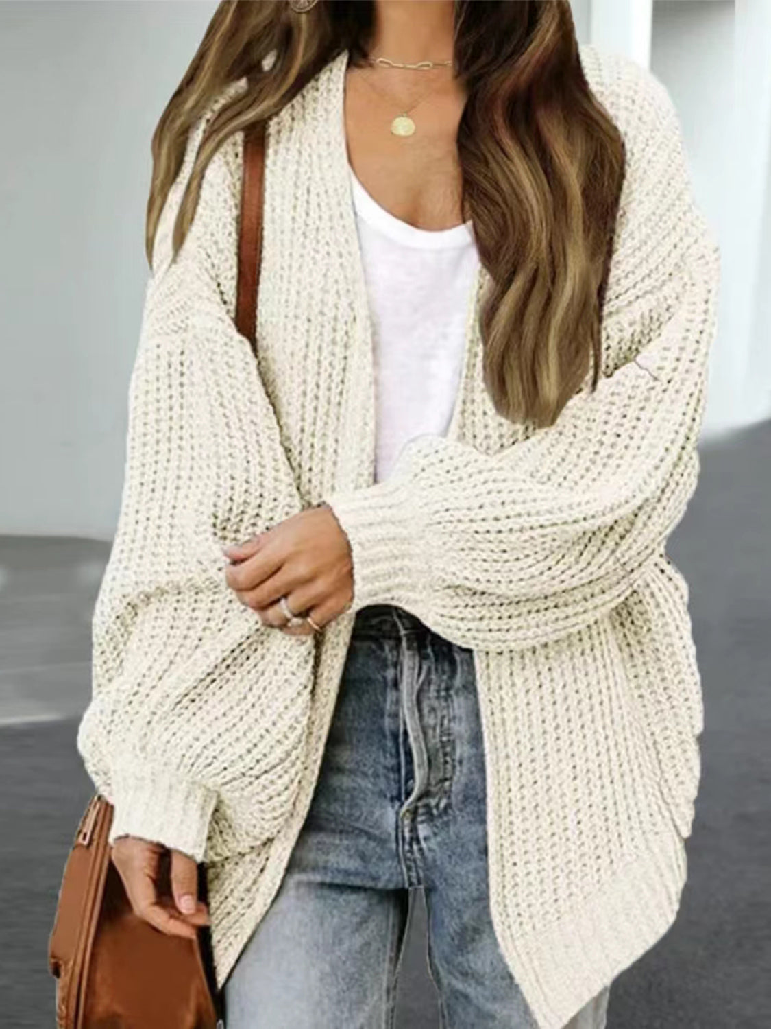 Honeybee Mumford's Drop Shoulder Balloon Sleeve Cardigan