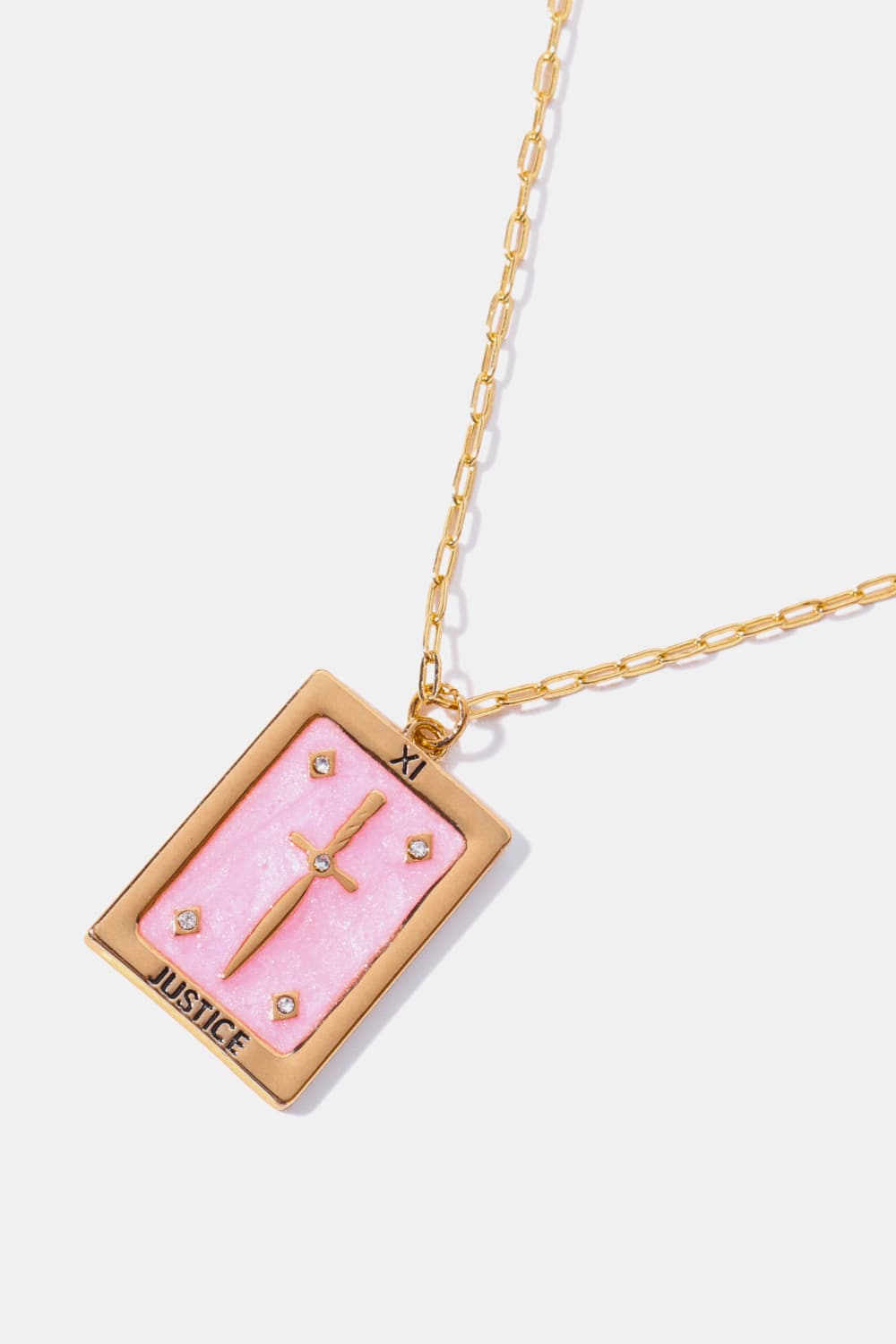 Honeybee Mumford's Tarot Card Pendant Copper Necklace