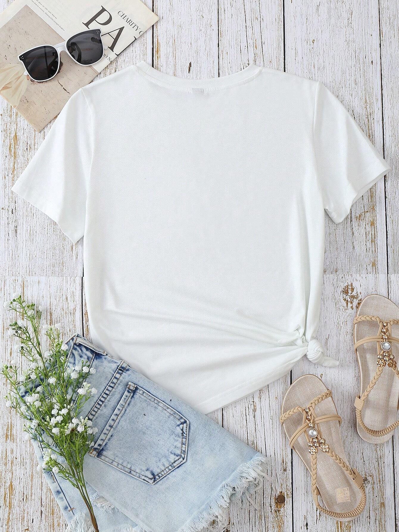 Honeybee Mumford's Heart Round Neck Short Sleeve T-Shirt