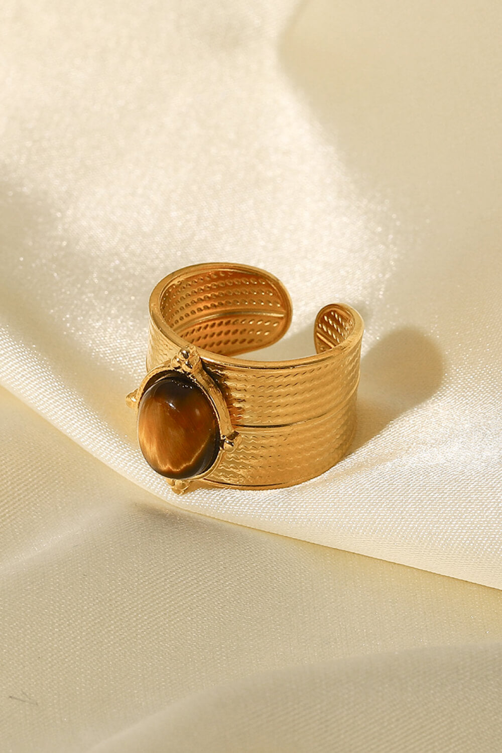 Honeybee Mumford's 18K Gold-Plated Wide Open Ring