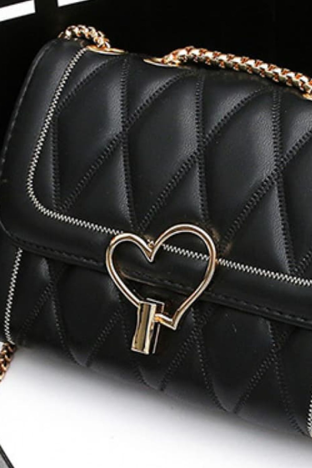 Honeybee Mumford's Heart Buckle Leather Crossbody Bag