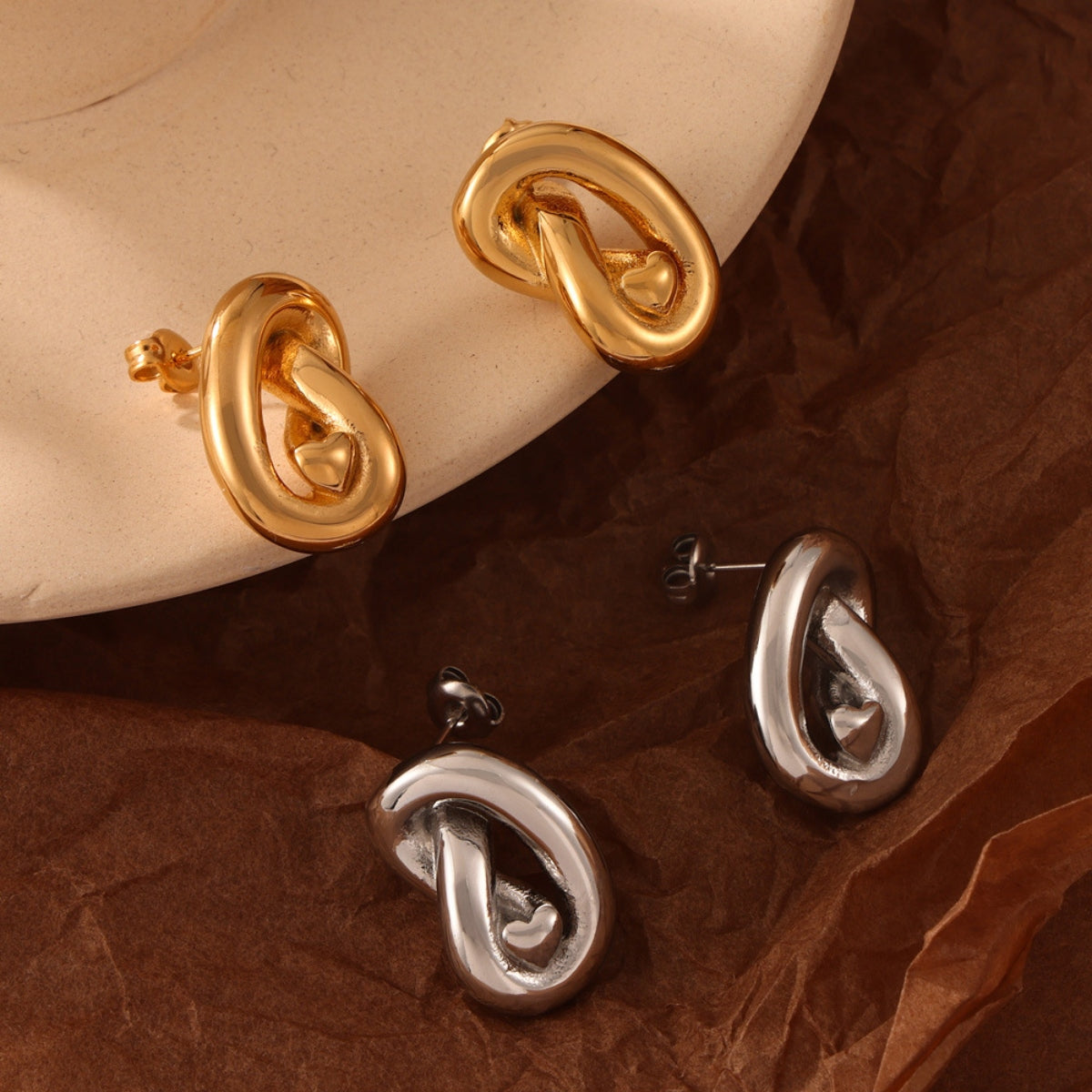 honeybee Mumford's Knot Stud Earrings