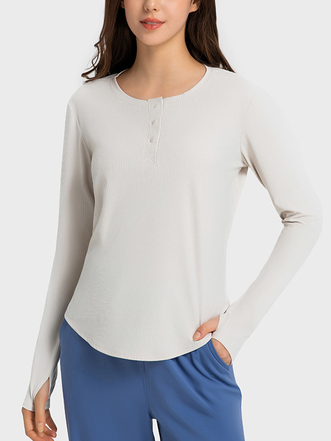 Honeybee Mumford's Round Neck Long Sleeve Sport Top