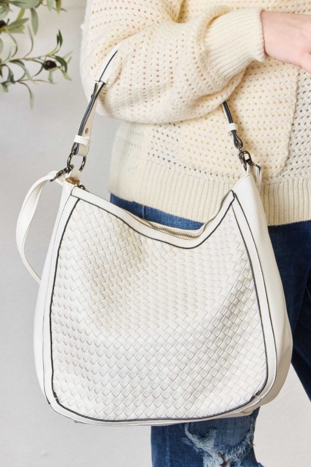 Honeybee Mumford's Weaved Vegan Leather Handbag