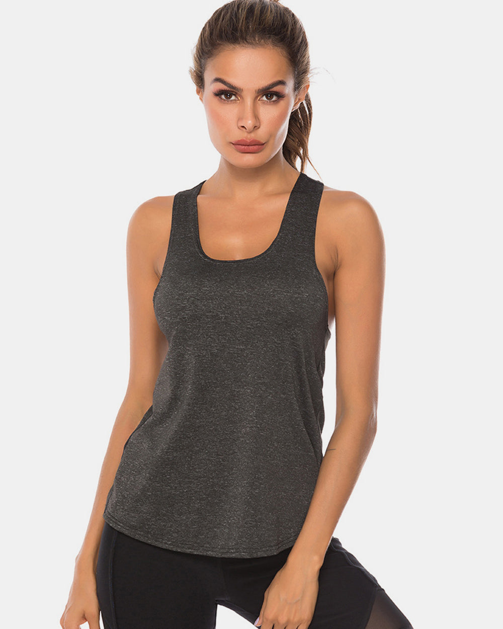 Honeybee Mumford's Full Size Scoop Neck Wide Strap Active Tank