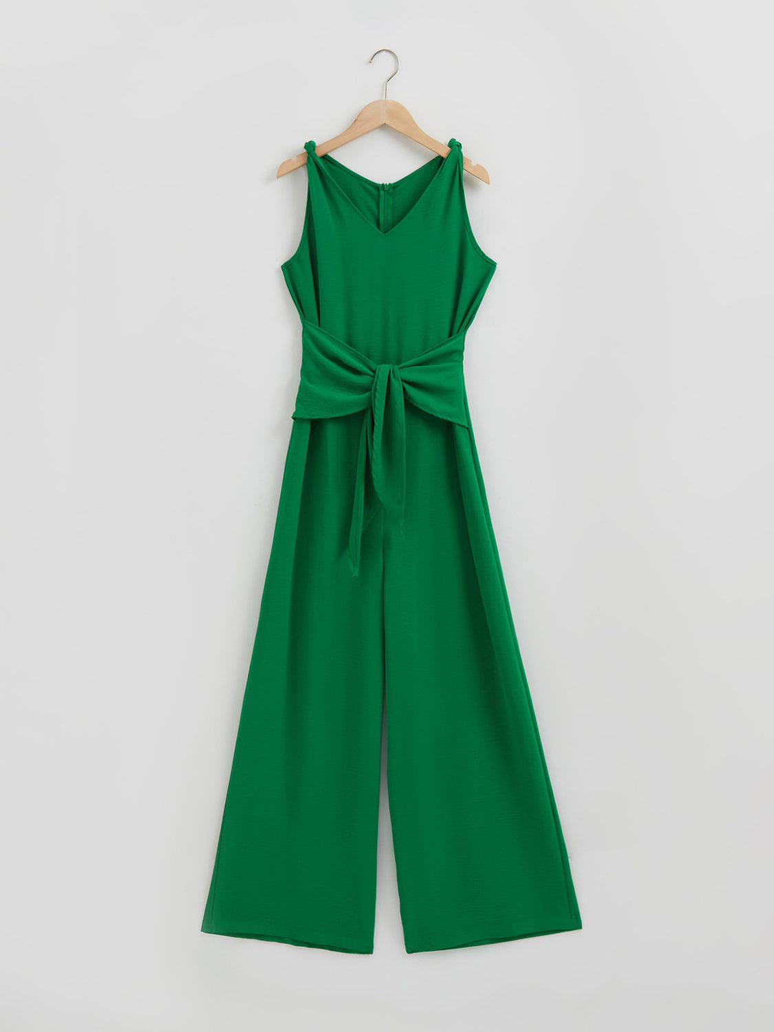 Honeybee Mumford's Knot Detail Tie Front Sleeveless Jumpsuit