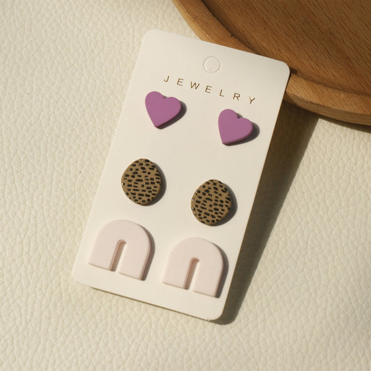 honeybee Mumford's 3 Piece Acrylic Stud Earrings