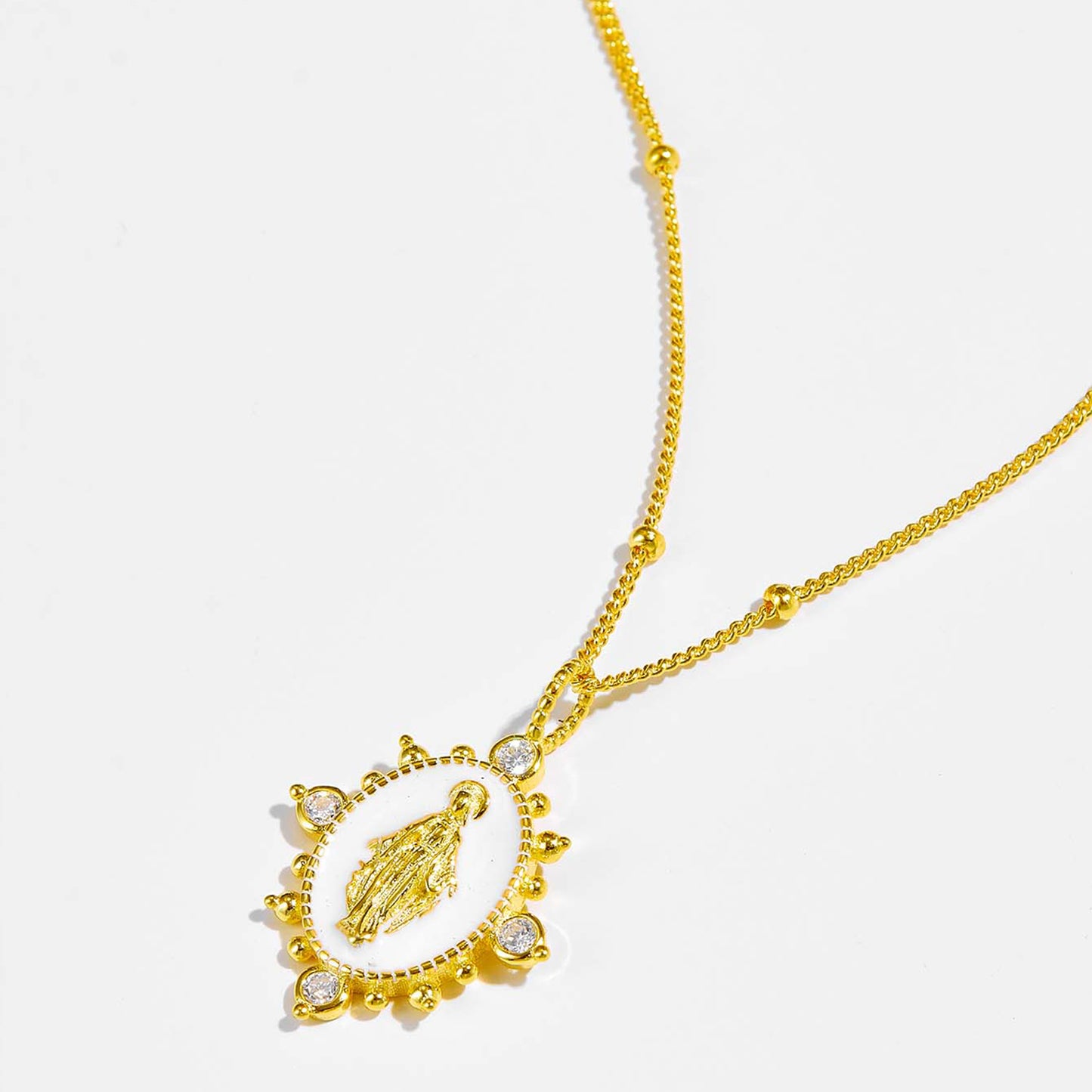 Honeybee Mumford's 18K Gold-Plated Spring Ring Closure Pendant Necklace