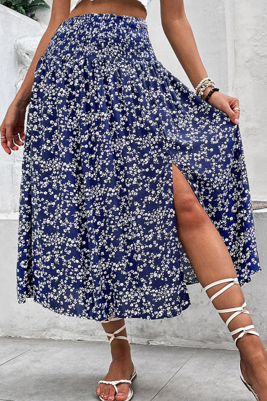 Honeybee Mumford's Ditsy Floral Slit High Waist Skirt