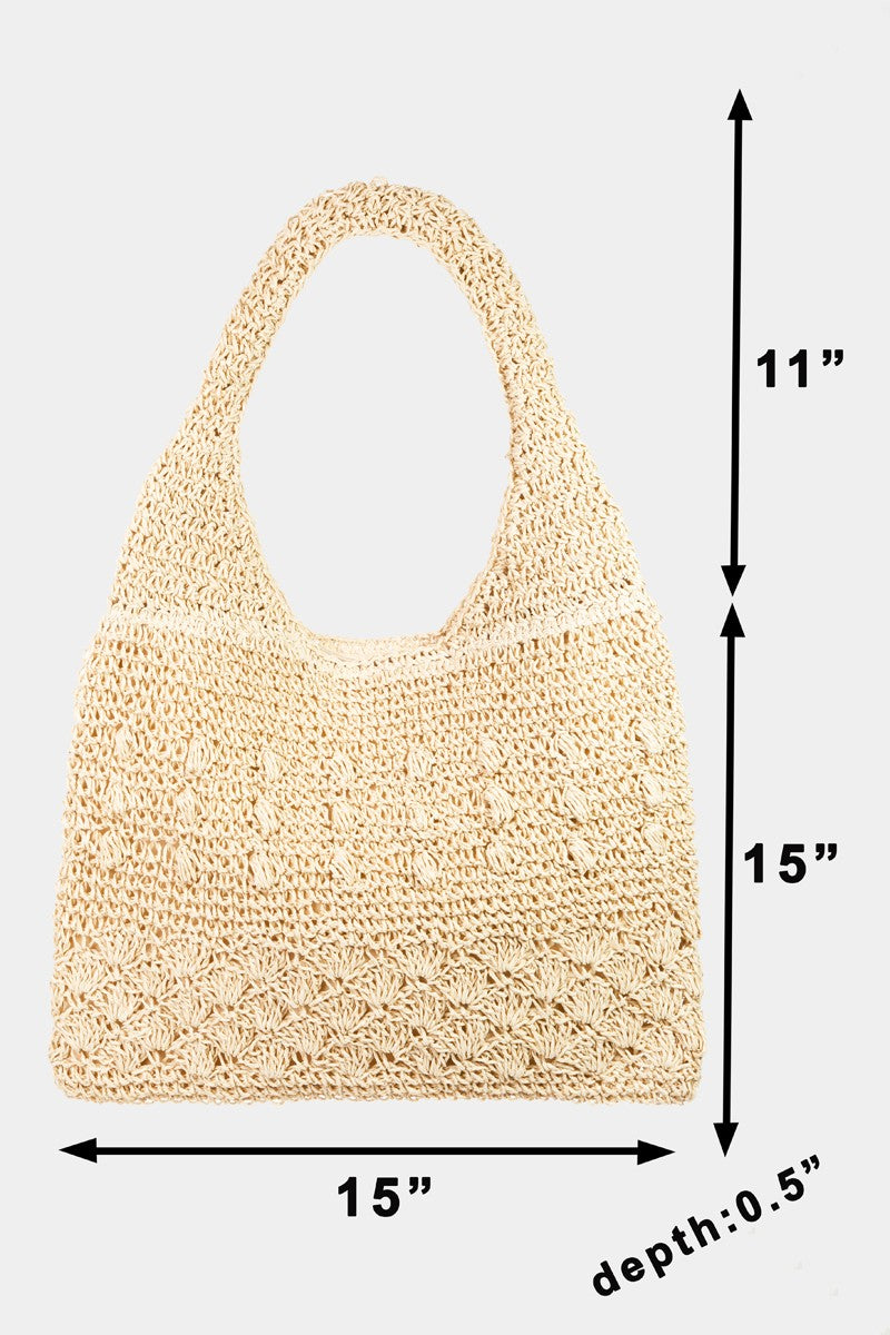 Honeybee Mumford's Straw Braided Tote Bag