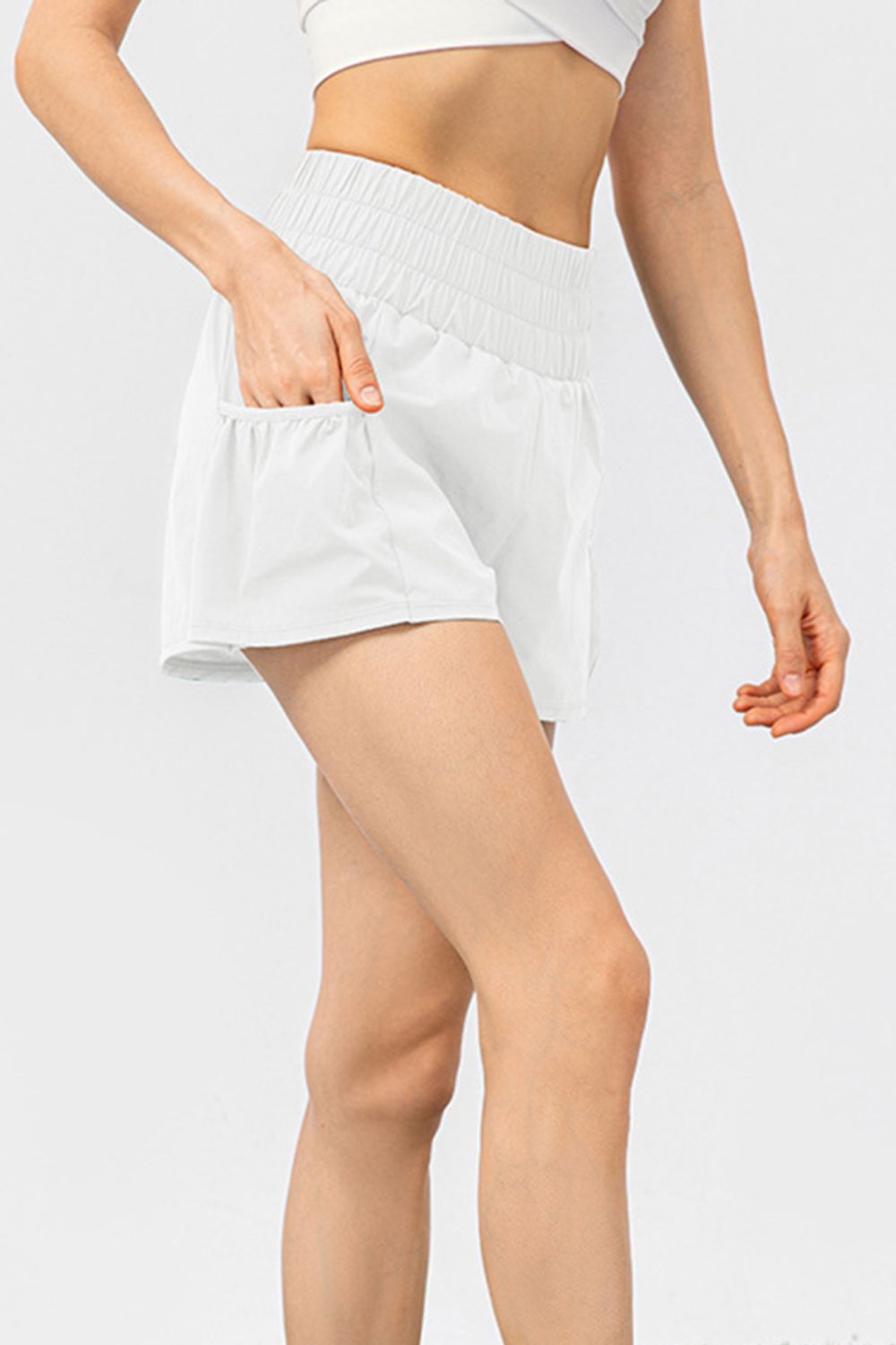 Honeybee Mumford's Elastic Waist Pocketed Active Shorts