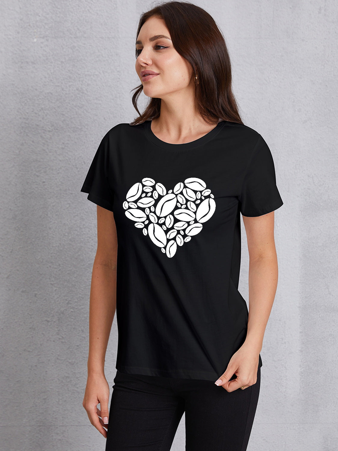 Honeybee Mumford's Heart Round Neck Short Sleeve T-Shirt