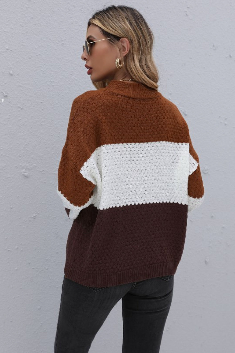 Honeybee Mumford's Color Block Long Sleeve Sweater