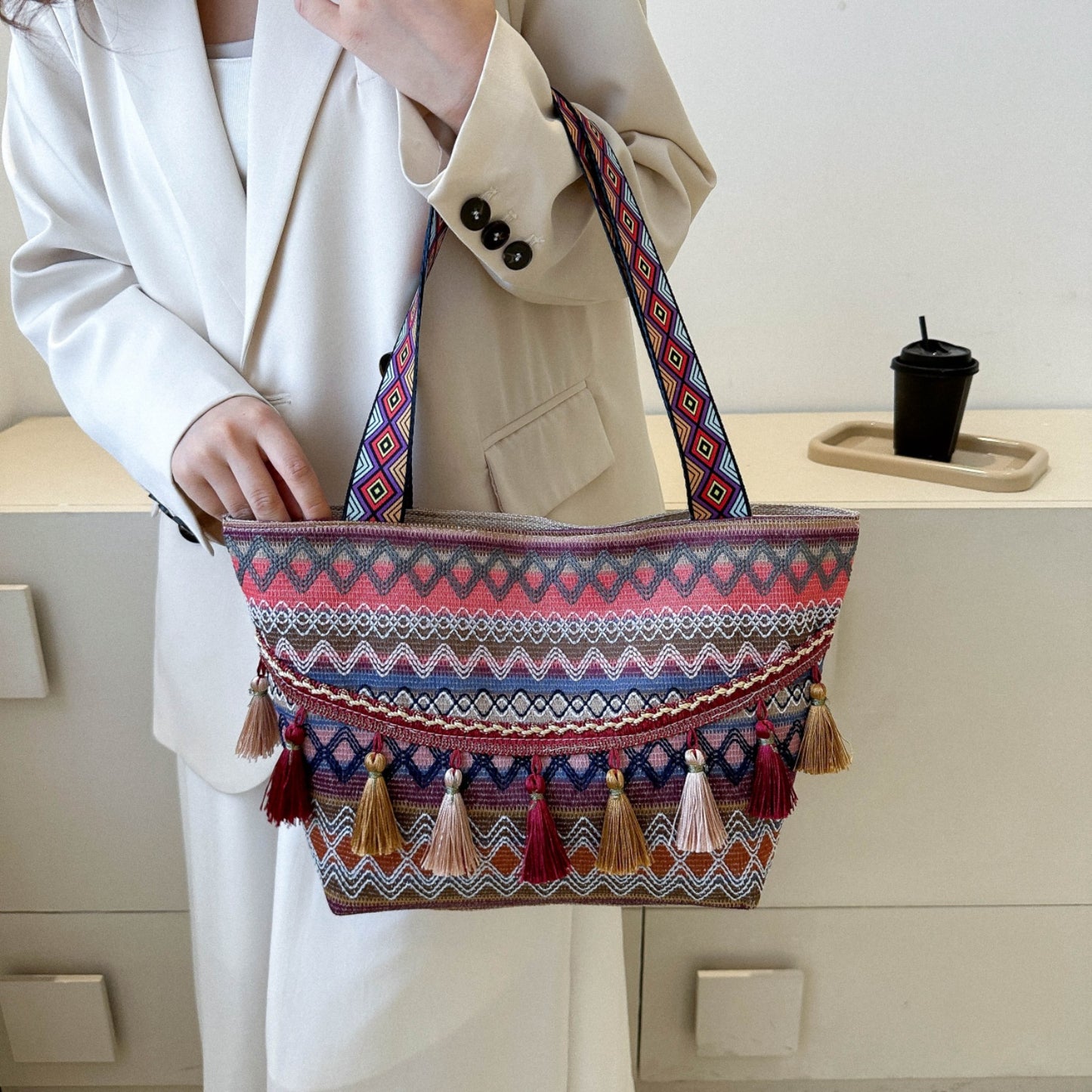 Honeybee Mumford's Tassel Detail Tote Bag