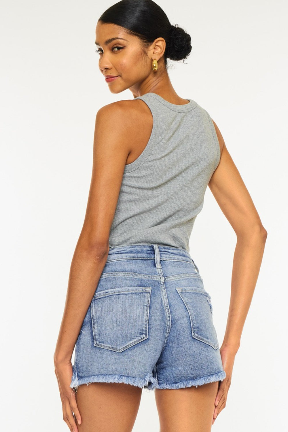 Honeybee Mumford's Distressed Raw Hem Denim Shorts