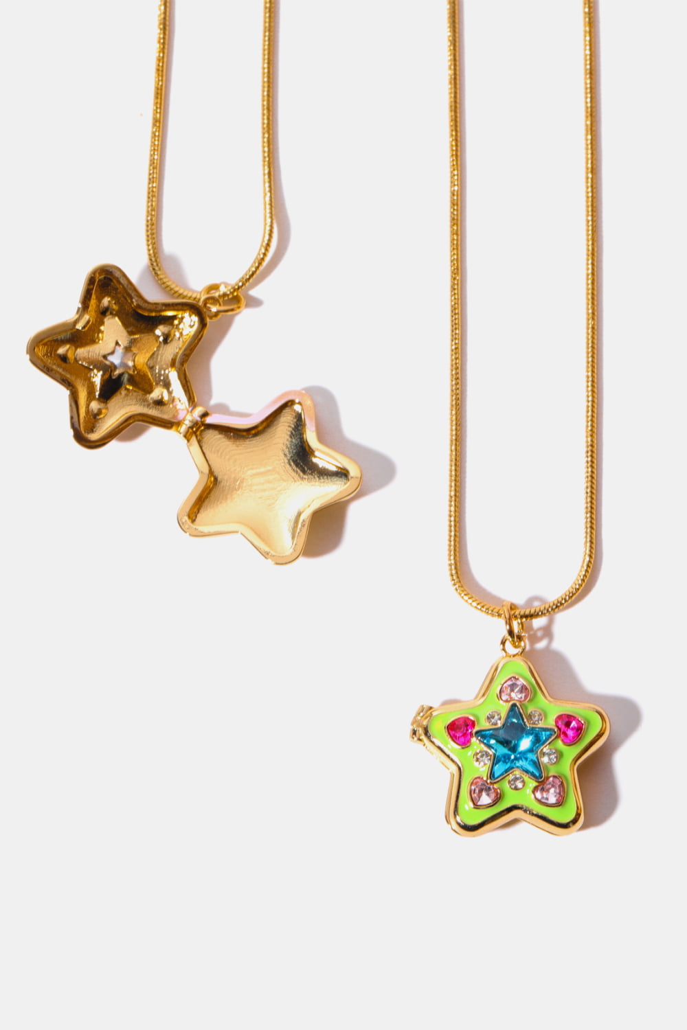 Honeybee Mumford's Rhinestone Star Box Pendant Necklace