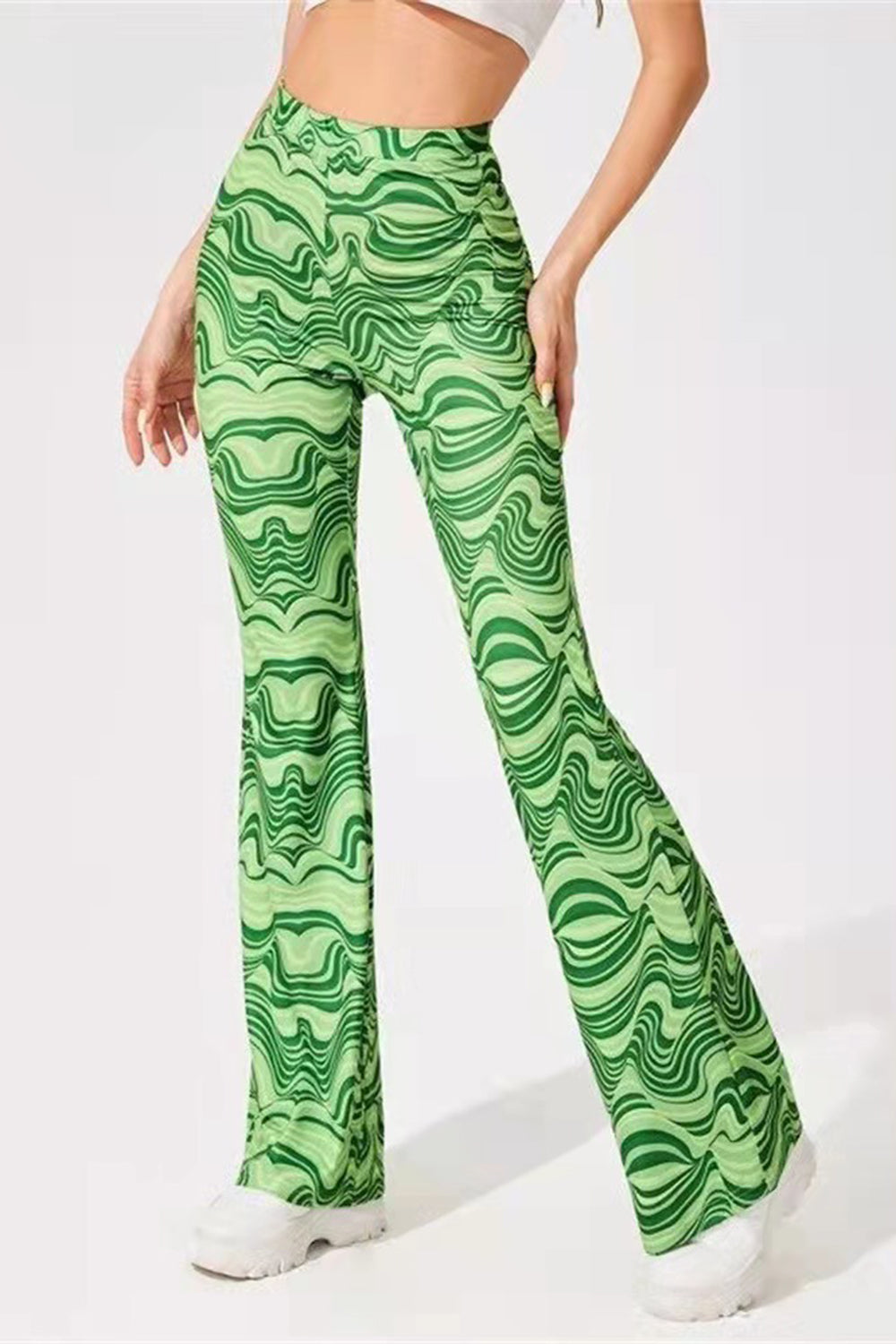 Honeybee Mumford's Printed High Waist Flare Pants