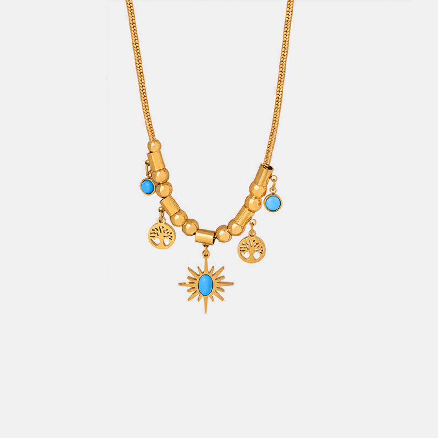 honeybee Mumford's Gold-Plated Charm Necklace