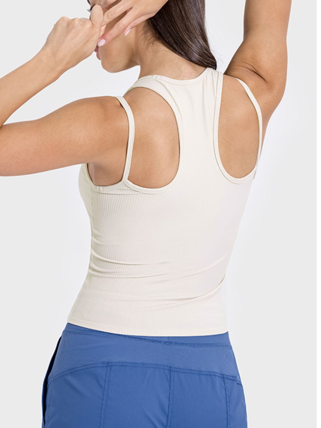 Honeybee Mumford's Cutout Round Neck Racerback Active Tank