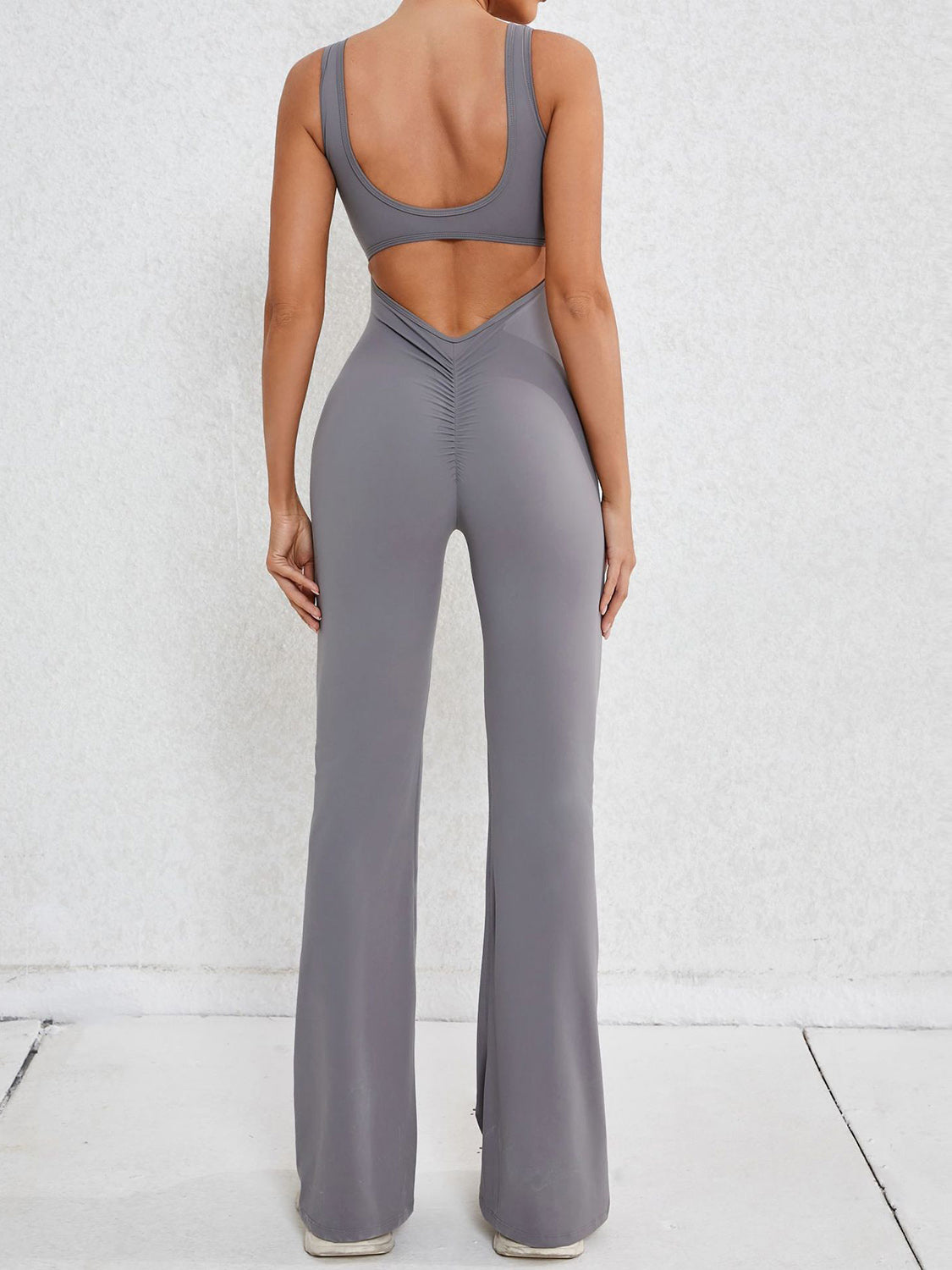 Honeybee Mumford's Cutout Wide Strap Scoop Neck Active Jumpsuit