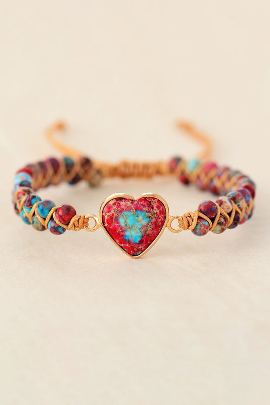 honeybee Mumford's Heart Shape Natural Stone Bracelet