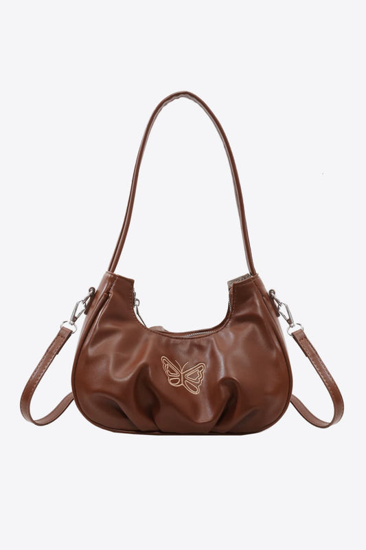 Honeybee Mumford's Butterfly Graphic Leather Shoulder Bag