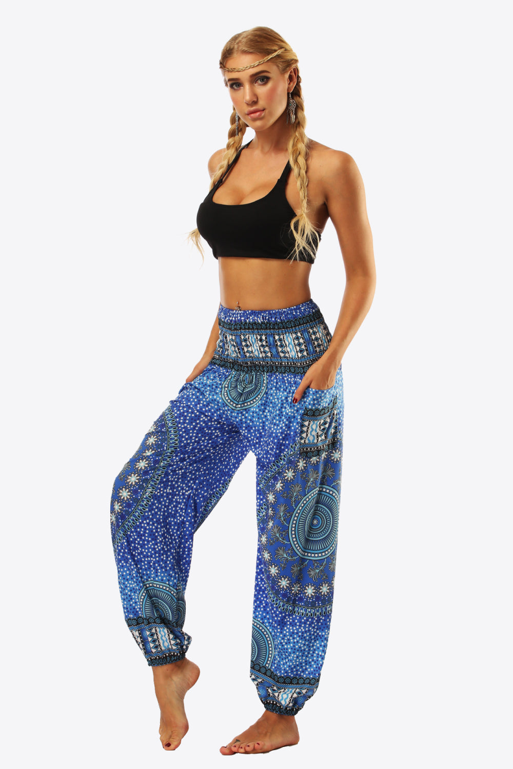 Honeybee Mumford's Printed High-Waist Pants