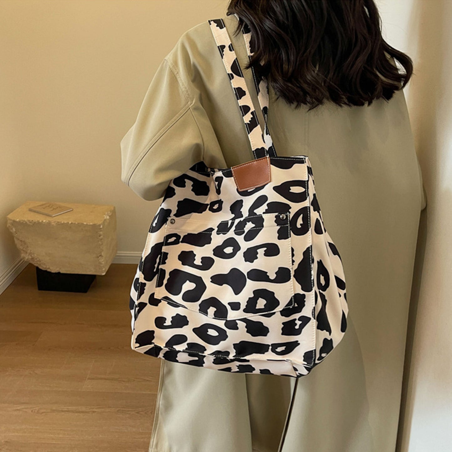 Honeybee Mumford's Animal Print Canvas Tote Bag