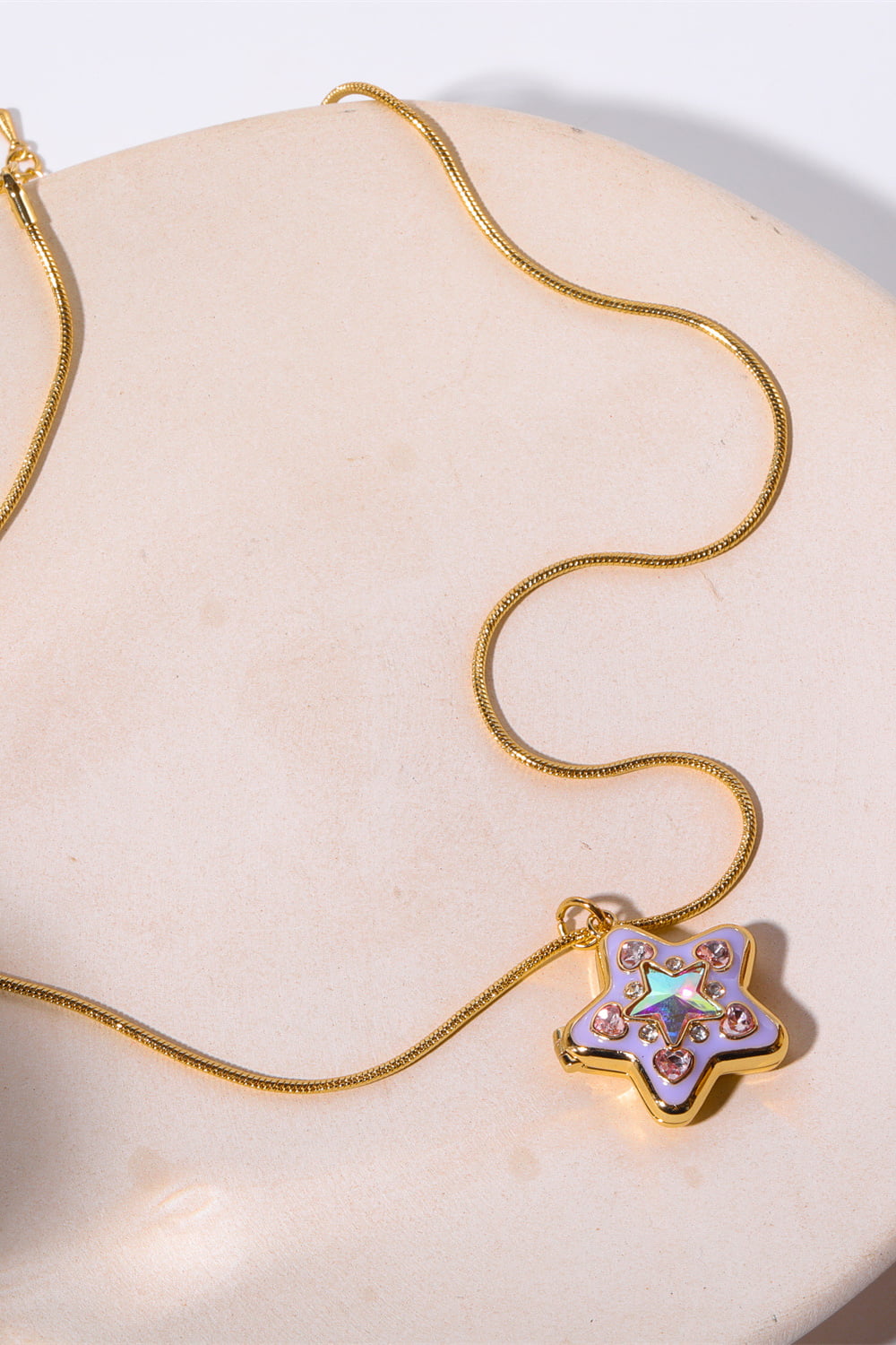 Honeybee Mumford's Rhinestone Star Box Pendant Necklace