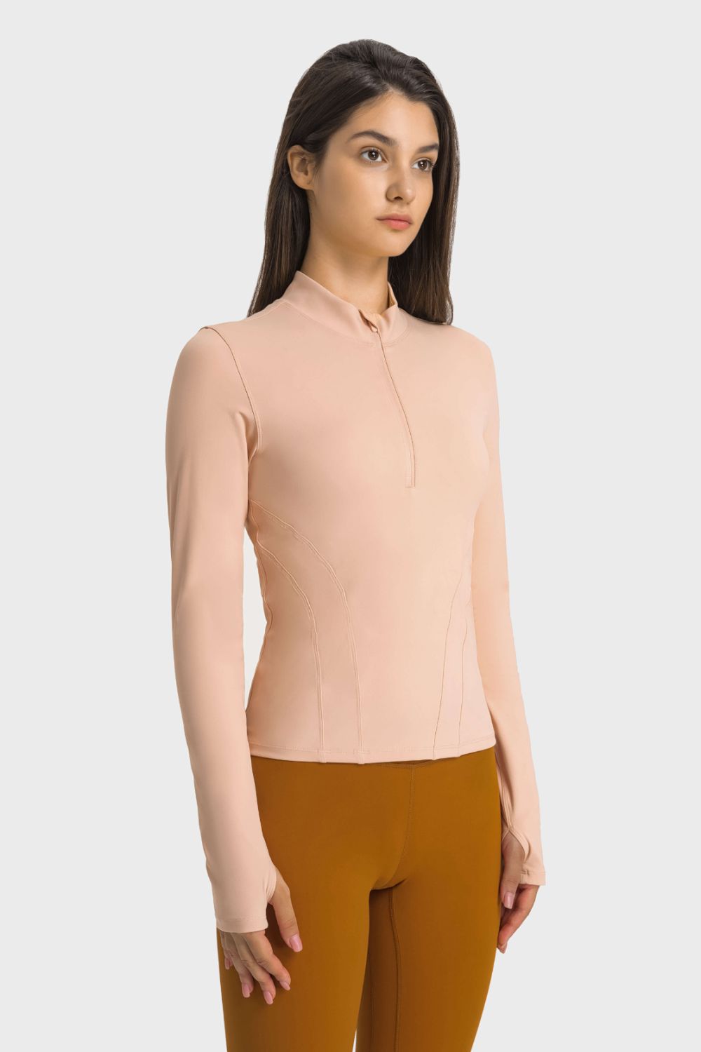 Honeybee Mumford's Half Zip Thumbhole Sleeve Sports Top