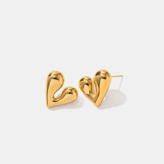 honeybee Mumford's Heart Shape Stud Earrings